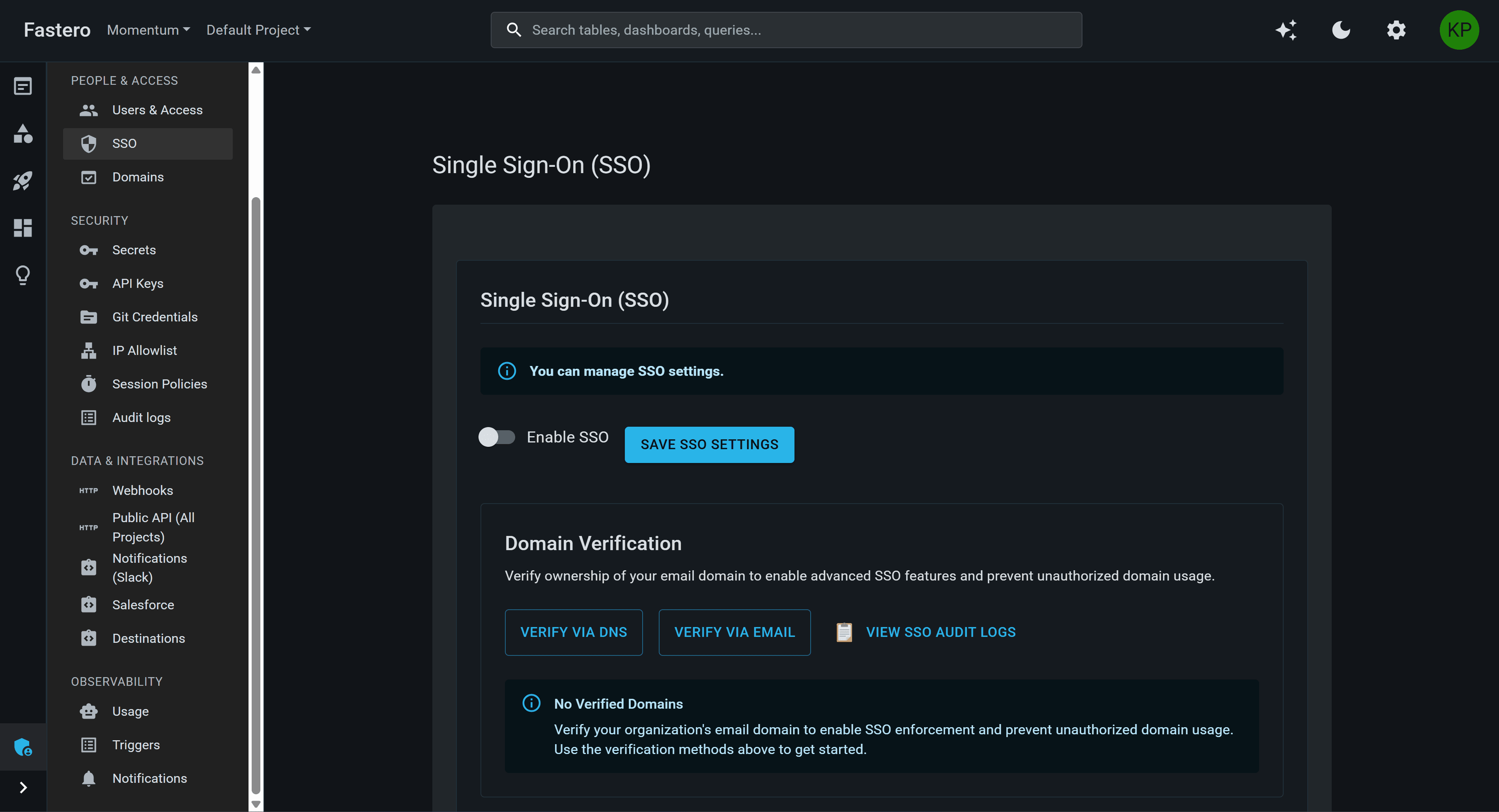Fastero Admin & Operations dashboard with org settings, idle culling, and audit logs