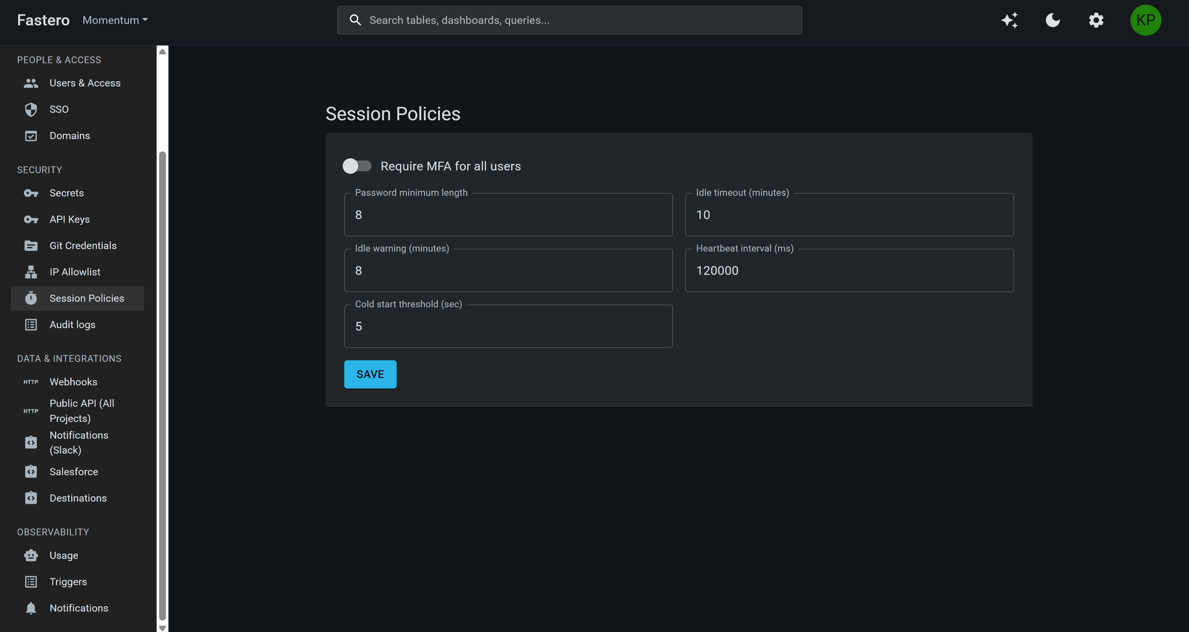 Fastero audit logs with risk scoring and advanced filtering for compliance reporting