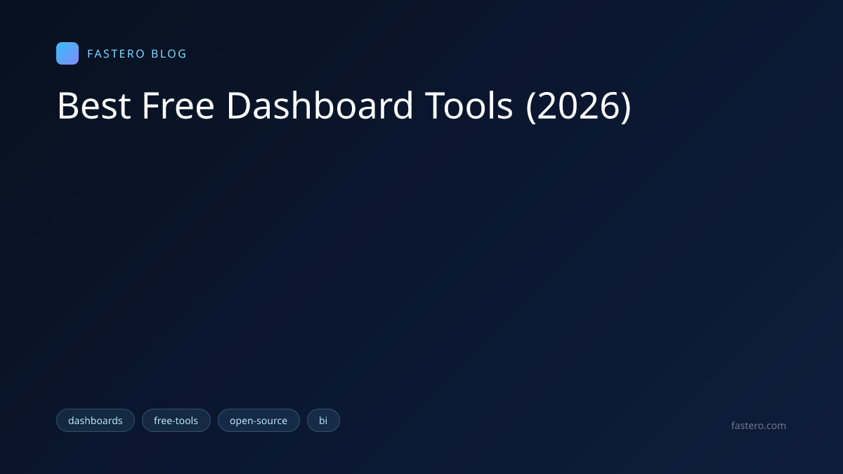 Best Free Dashboard Tools (2026)