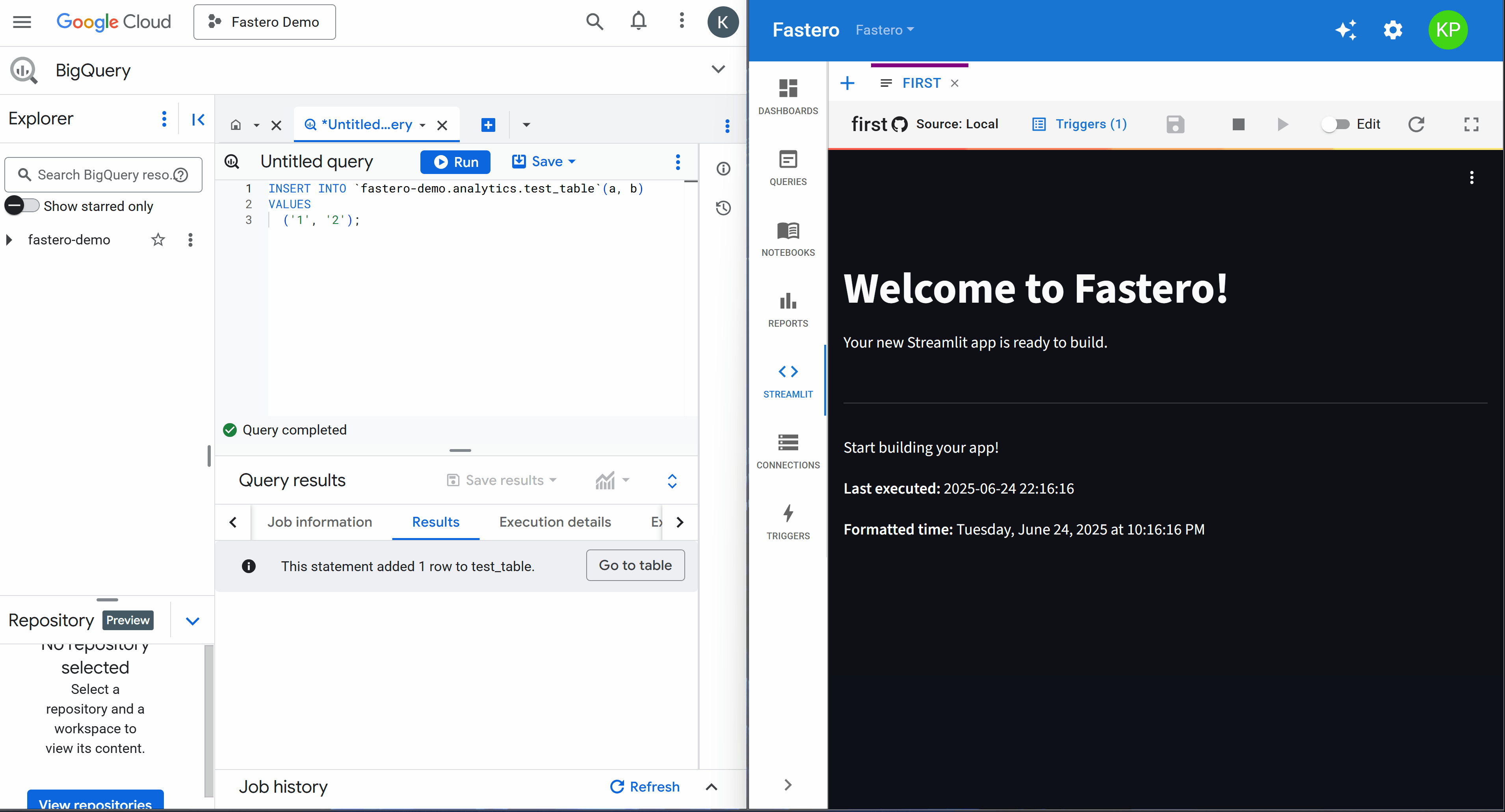 Real‑time Streamlit app updates in Fastero
